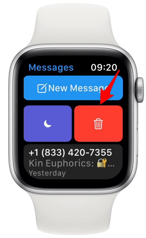 Tap the trash icon.