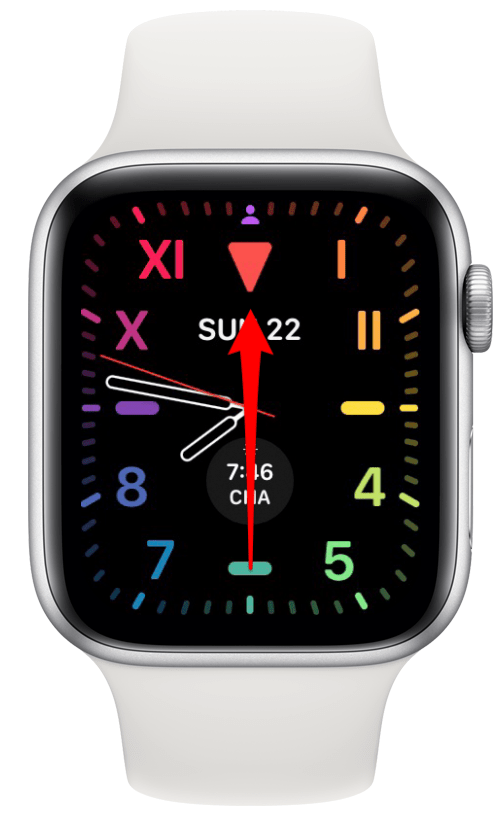 swipe up on apple watch 