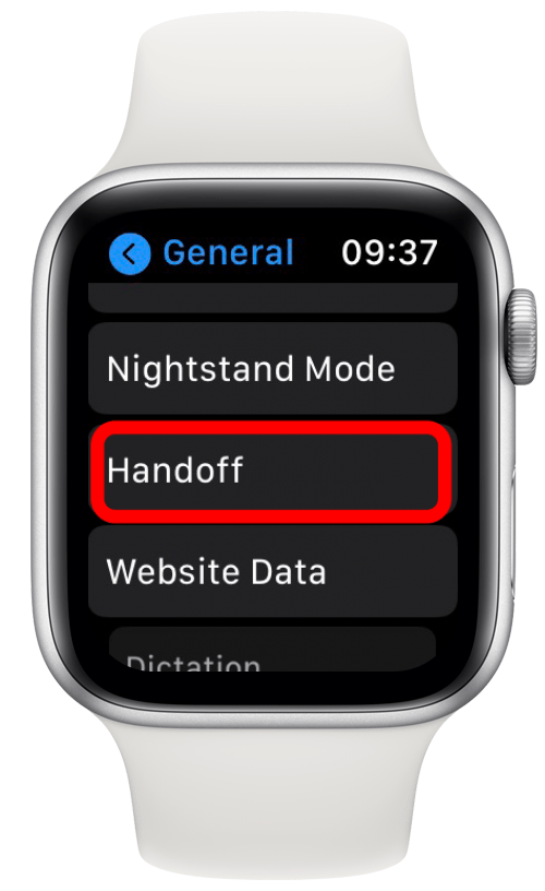 Apple watch handoff store
