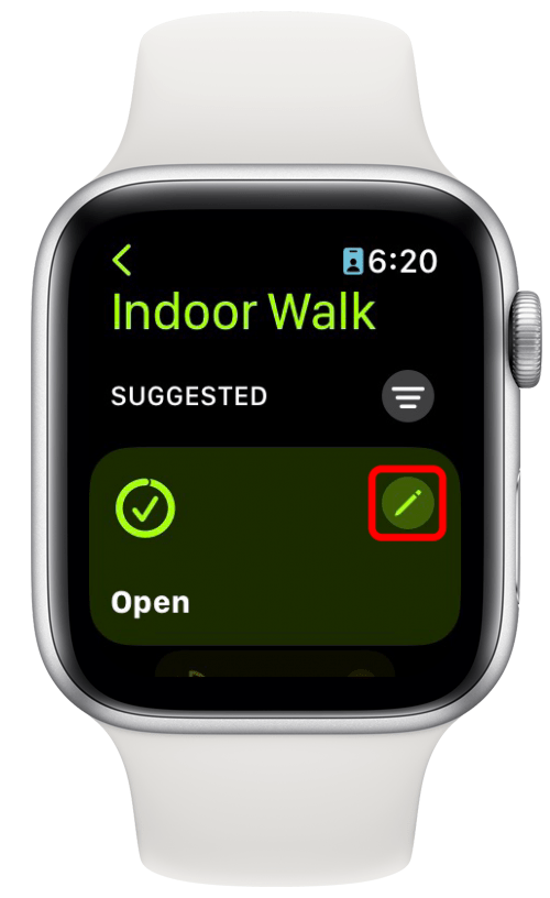 Then, tap the little pencil button to edit.
