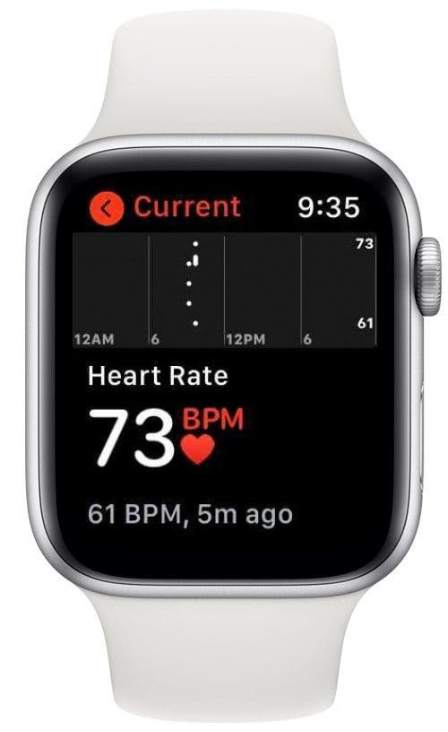 Apple watch heart rate monitoring