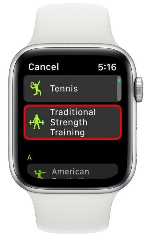 apple watch series 4 workout