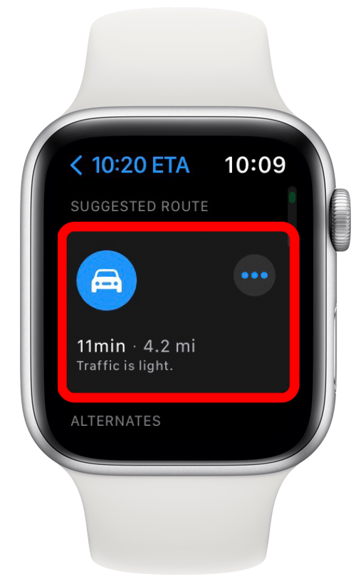 Confirm the route you want to take.
