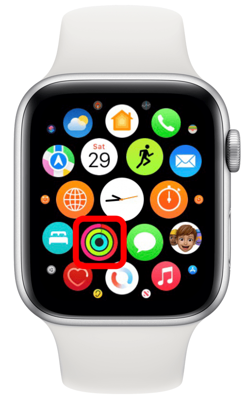 Open the Activity app on your Apple Watch - be my friend challenge