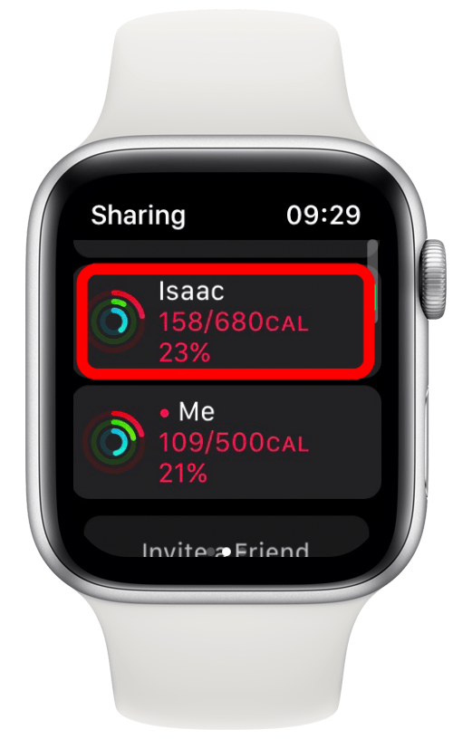 Once they accept your invitation, you can tap on their name in the Sharing tab.