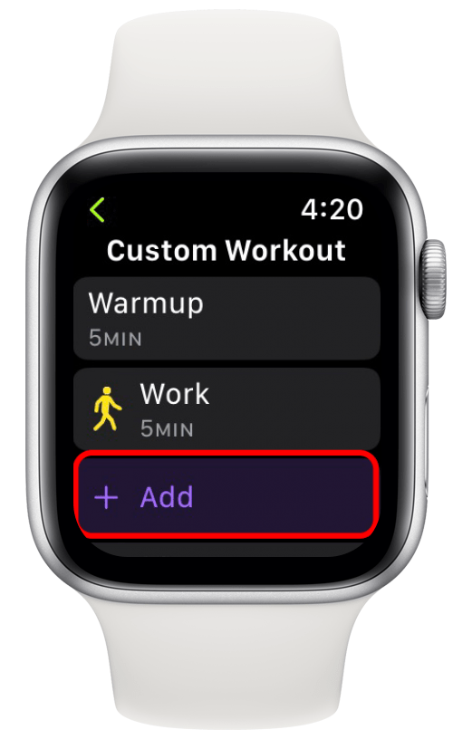 Interval workout sales apple watch