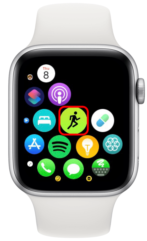 On your Apple Watch, open the Workout app.