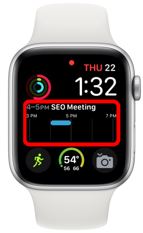 Fantastical Calendar complication on an Apple Watch face