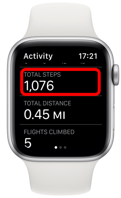 View steps sales apple watch