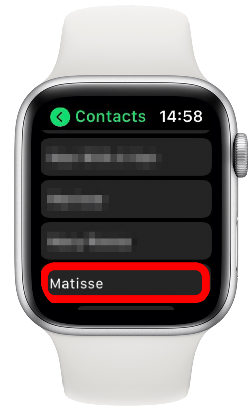 Select the contact you want to call.