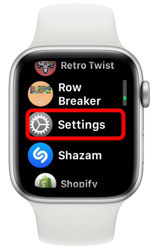 Open the Settings app on your Apple Watch - iwatch latest version