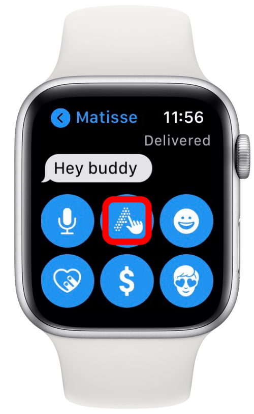 how to type a 0 on apple watch Tap the Scribble icon.