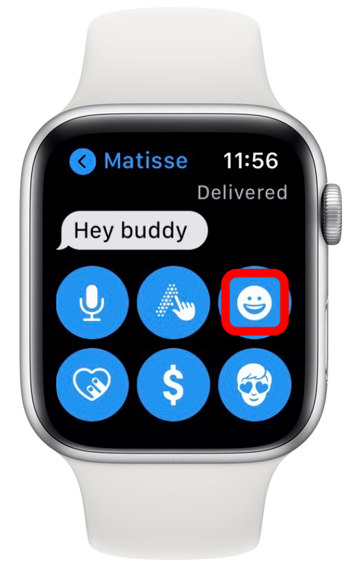 how to type a 0 on apple watch Tap on the emoji icon.