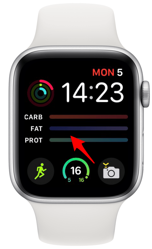 Lifesum complication on an Apple Watch face