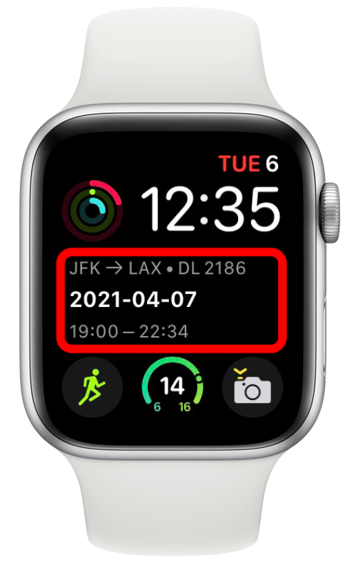 App in the Air complication on an Apple Watch