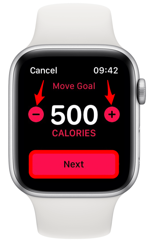 Suggested move goal deals apple watch