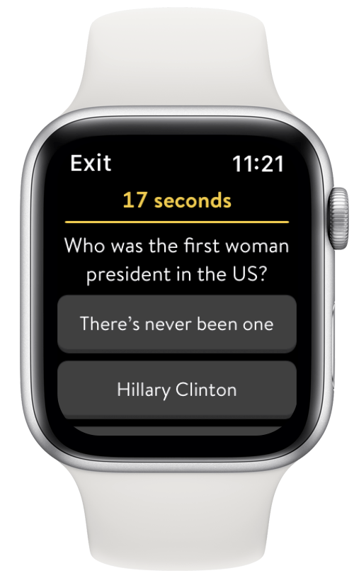 Trivia game for Apple Watch