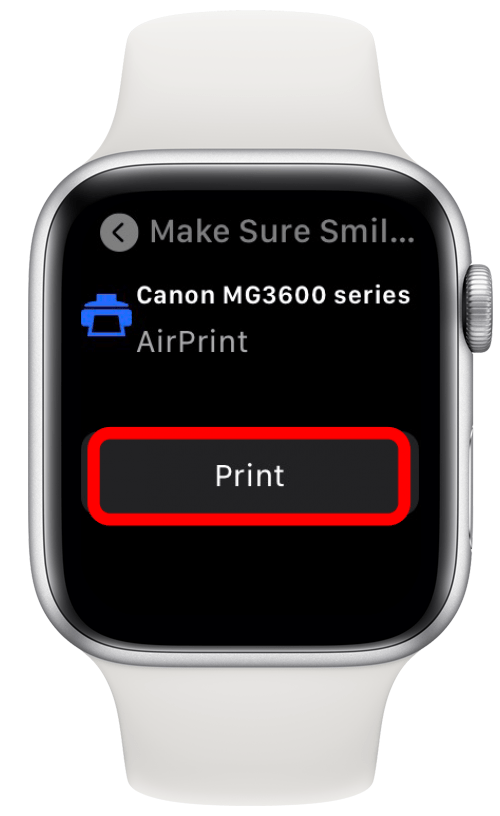 Tap Print. Or you can tap on the printer to select a different one.