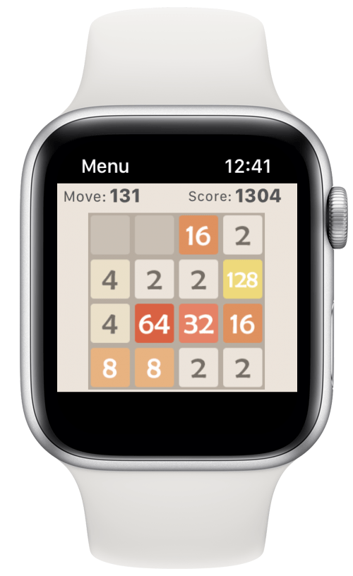 2048 game on Apple Watch