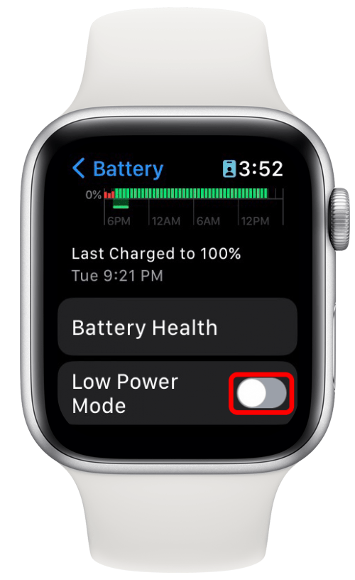 Tap Low Power Mode. 