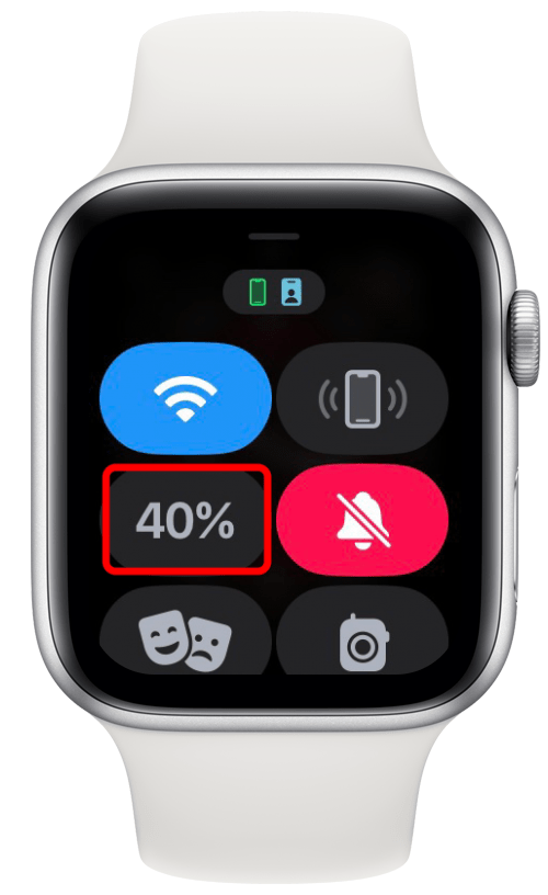 Tap the battery percentage button.
