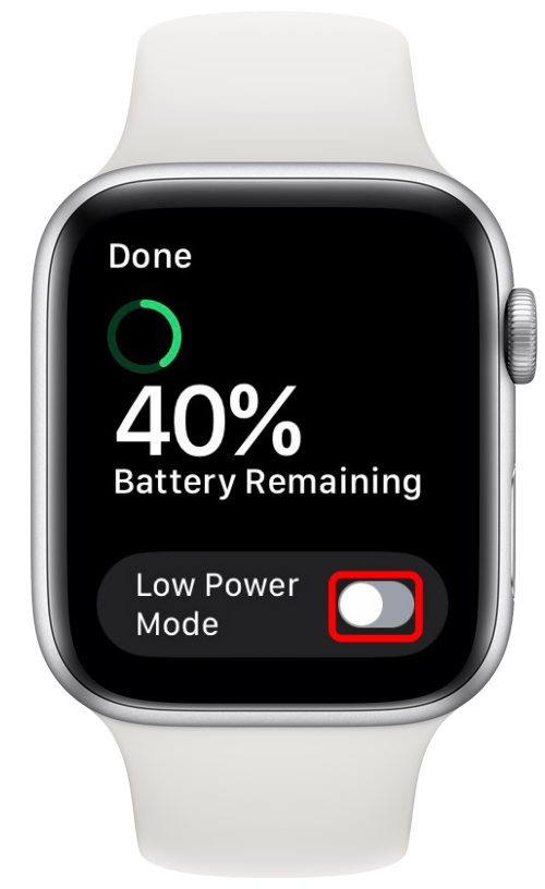 Toggle Low Power Mode on. 
