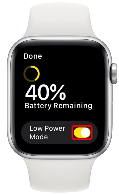 Toggle Low Power Mode off. It will be yellow when enabled and turn gray when disabled. 
