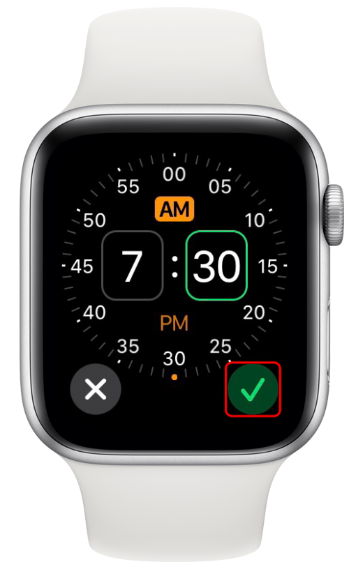 When you're finished, tap the green check.
