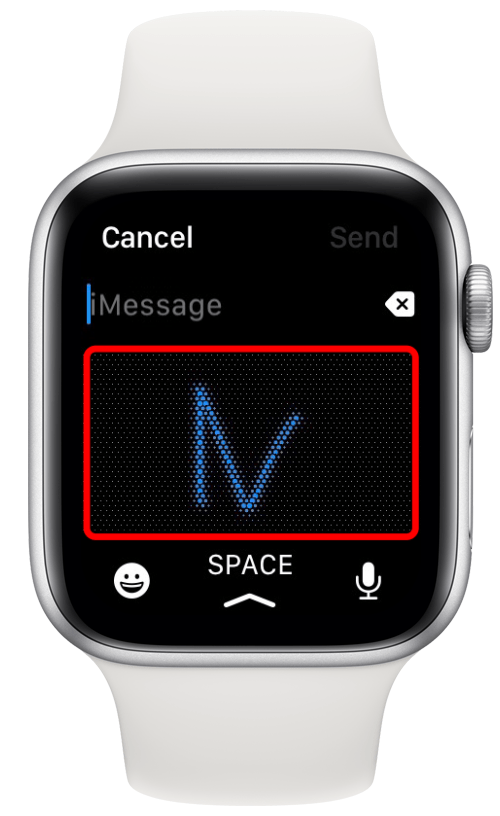 Apple watch write text store
