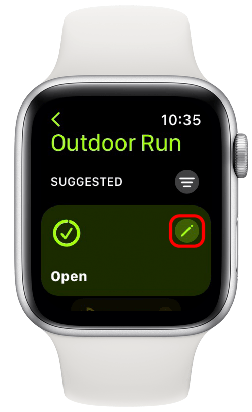 Tap edit icon apple watch fitness tips