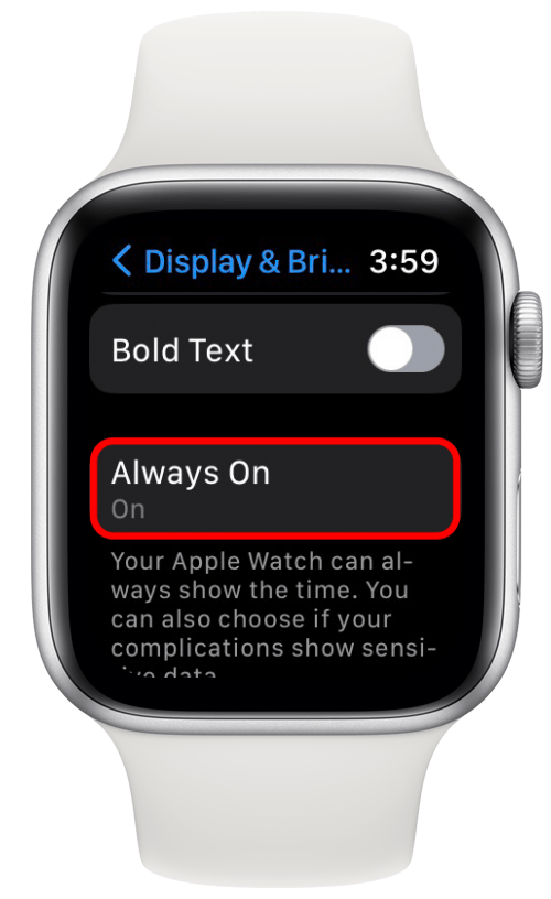 Apple watch 5 turn off always on display on sale