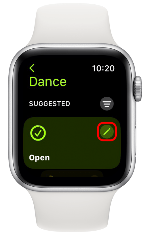 Tap edit icon apple watch fitness tips