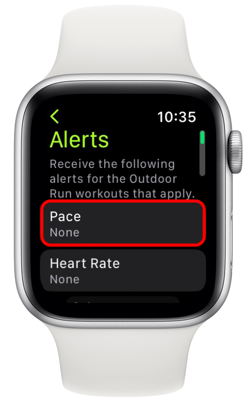 Tap Pace apple watch fitness tips