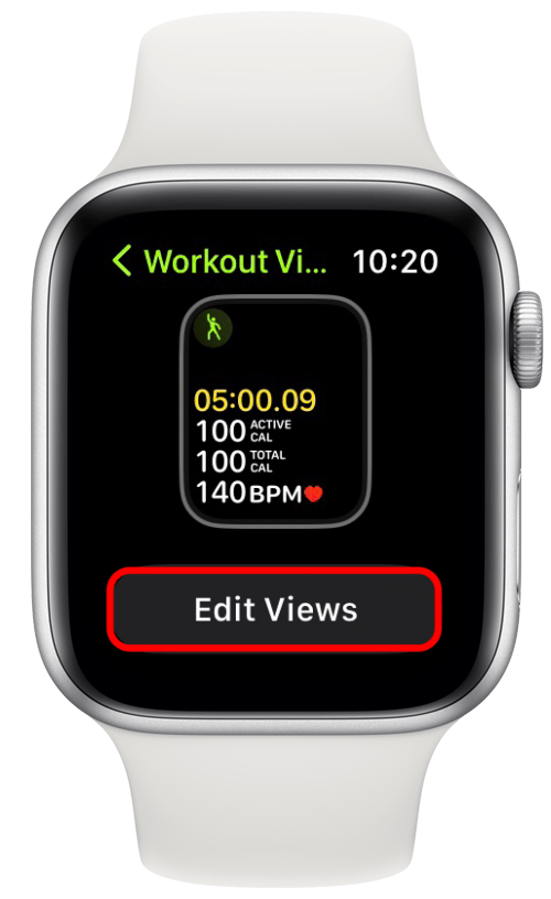 Tap Edit Views apple watch fitness tips