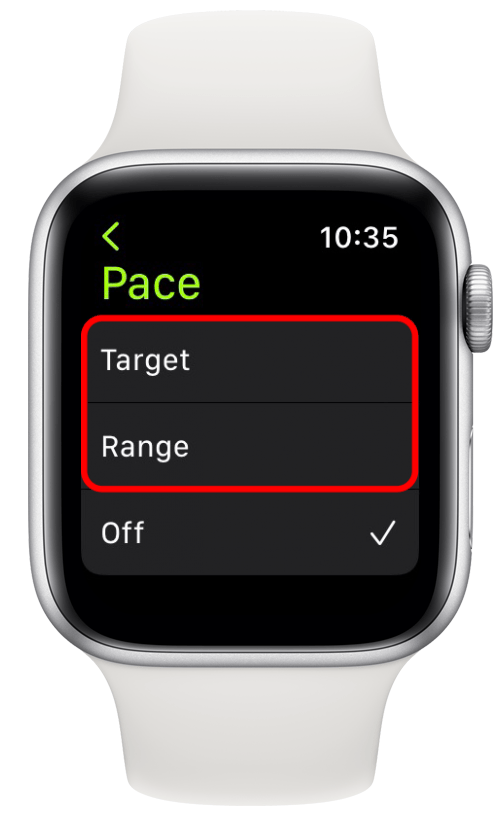 Tap Target or Range apple watch fitness tips