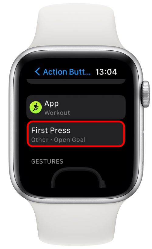 Next, tap First Press.
