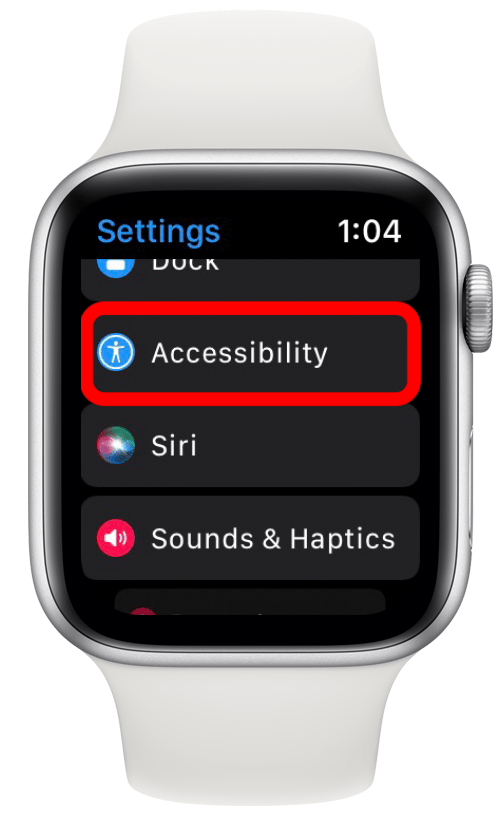 Scroll down and tap Accessibility.