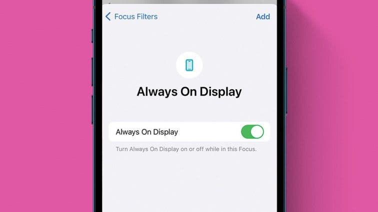 Disable the Always on Display While in a Focus (iOS 17)