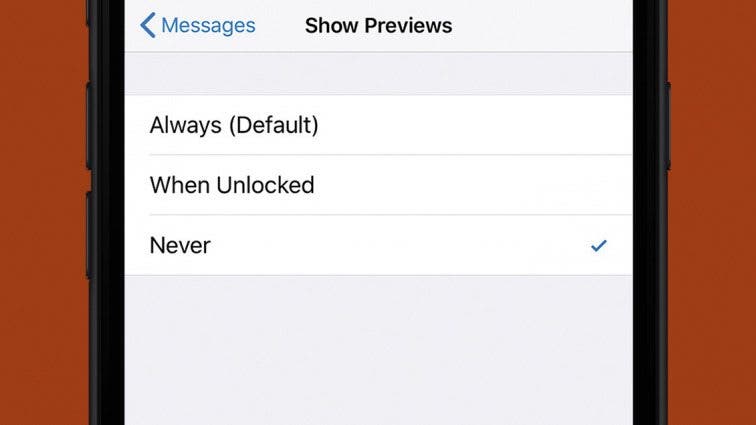How to hide text messages on iphone
