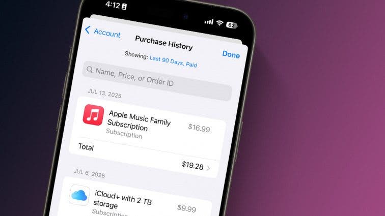 Review Your Purchase History on iPhone