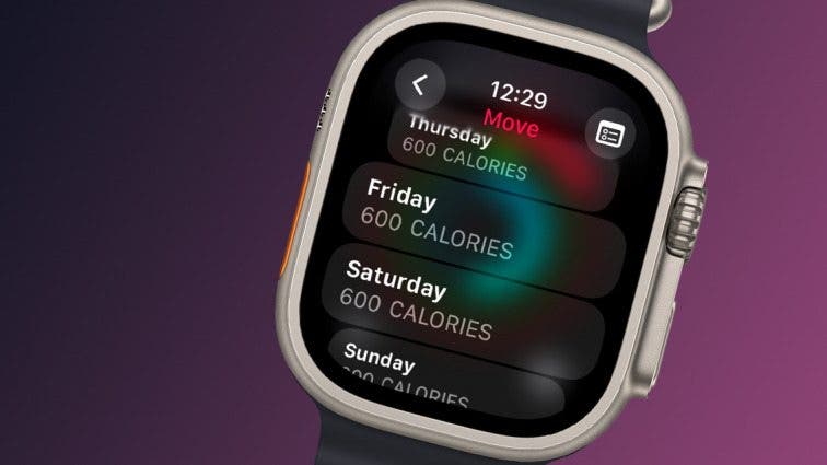 Set an Apple Watch Activity Rings Goal for Each Week Day
