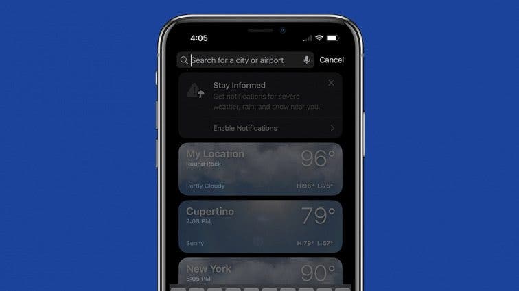 How to Change Weather Location on iPad & iPhone Weather App