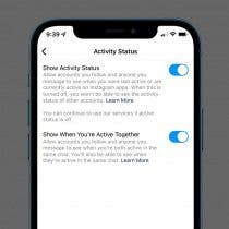 Instagram active status top image