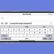 how to make keyboard bigger on iPhone