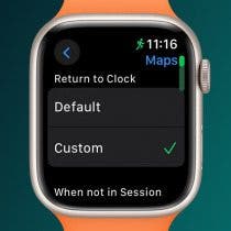 How to Customize Return to Clock Face by App on Apple Watch