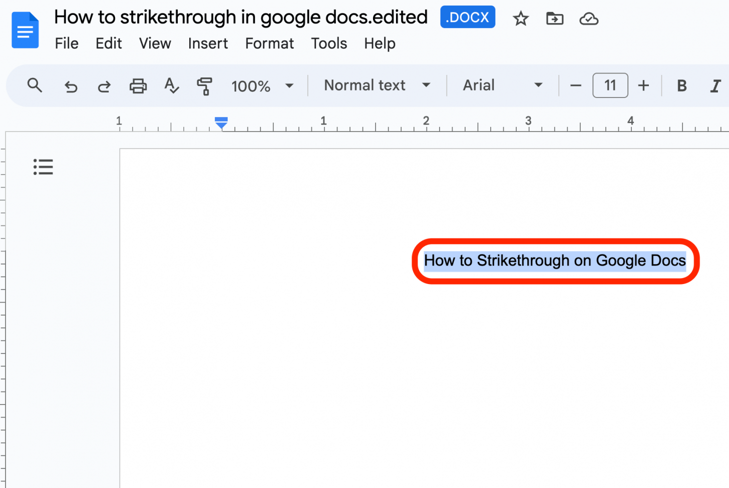 How to Add Strikethrough Text in Google Docs