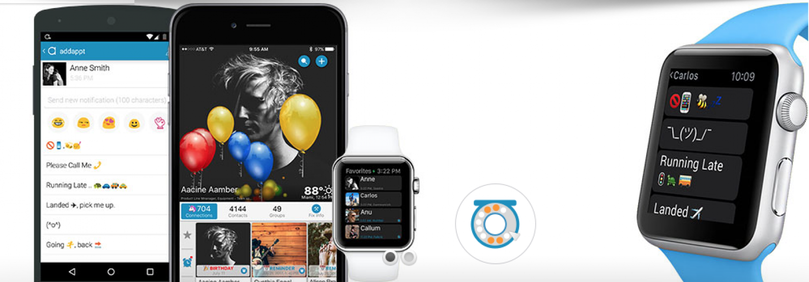 iphone contact groups addapt app