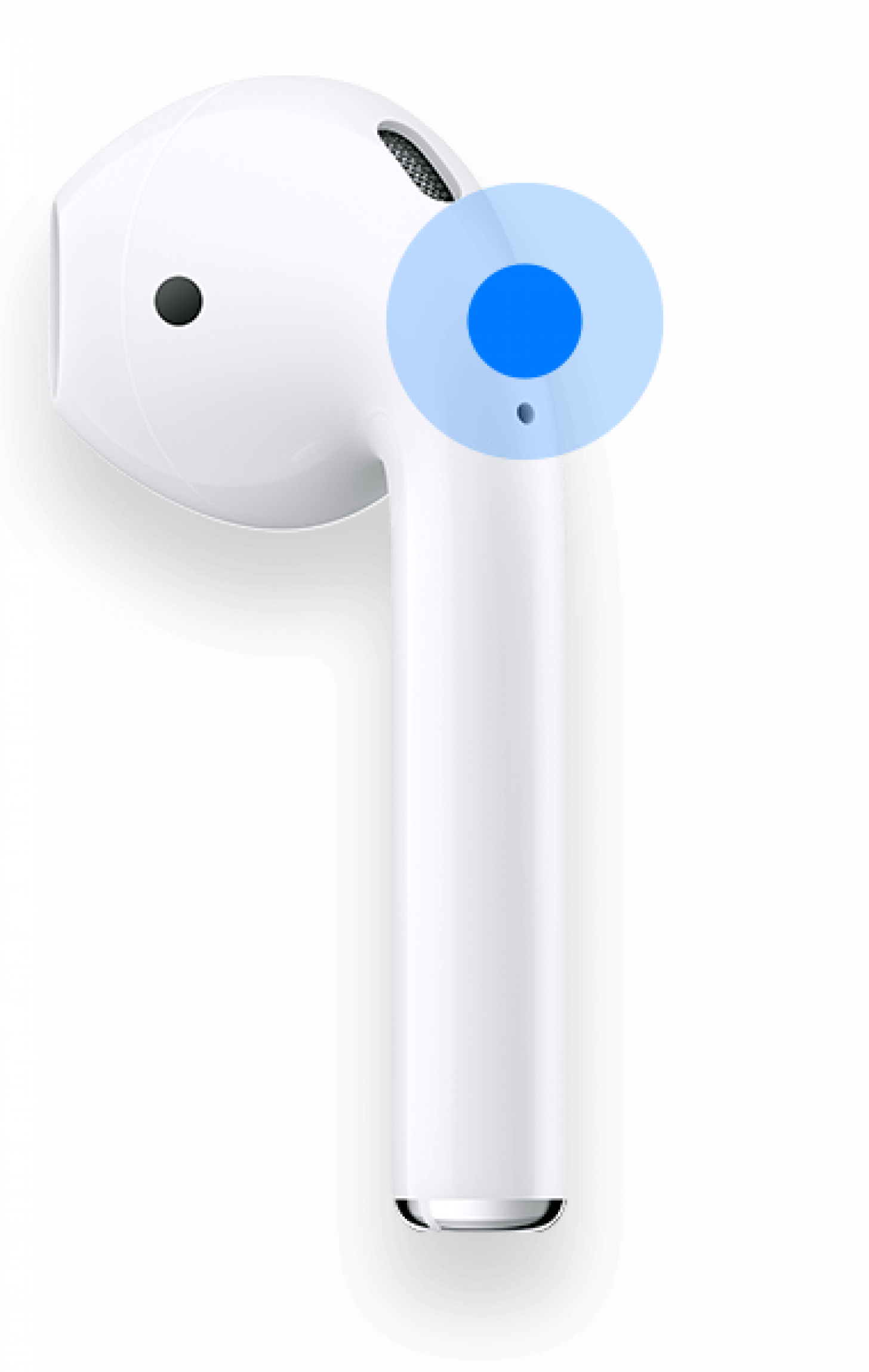 If you have 1st or 2nd-generation AirPods, this is where you should tap them: