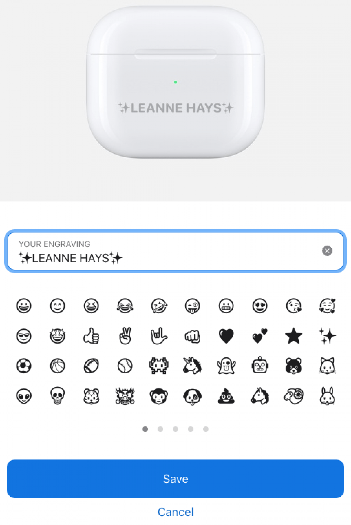 Best things to hotsell engrave on airpods