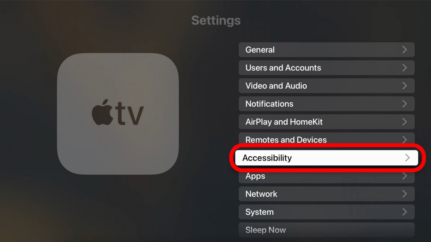 open accessibility options to turn on captions across apps
